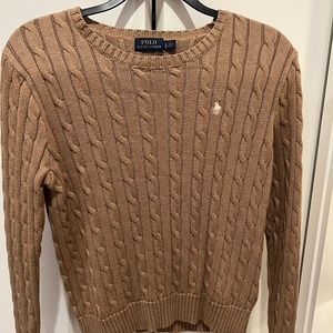 Ralph Lauren Cable 90% Wool / 10%Cashmere Crewneck Sweater Women's L Vintage